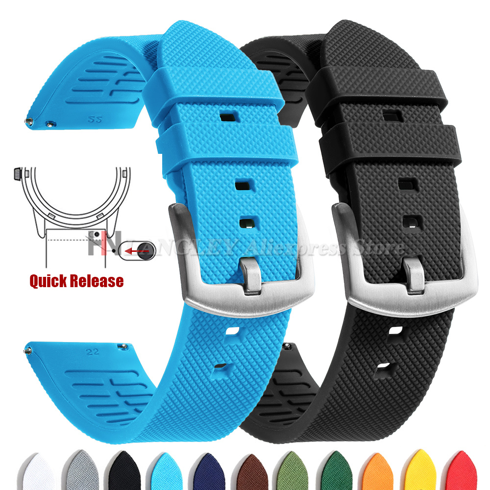 Fossil Smartwatch Accessories - Classic Tropical Soft Rubber Watch Strap