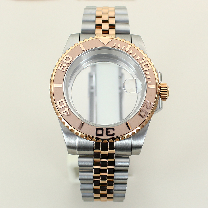 40mm Silvery Rose Gold Watch C - Ceramic Link Bracelet ulasan dan harga