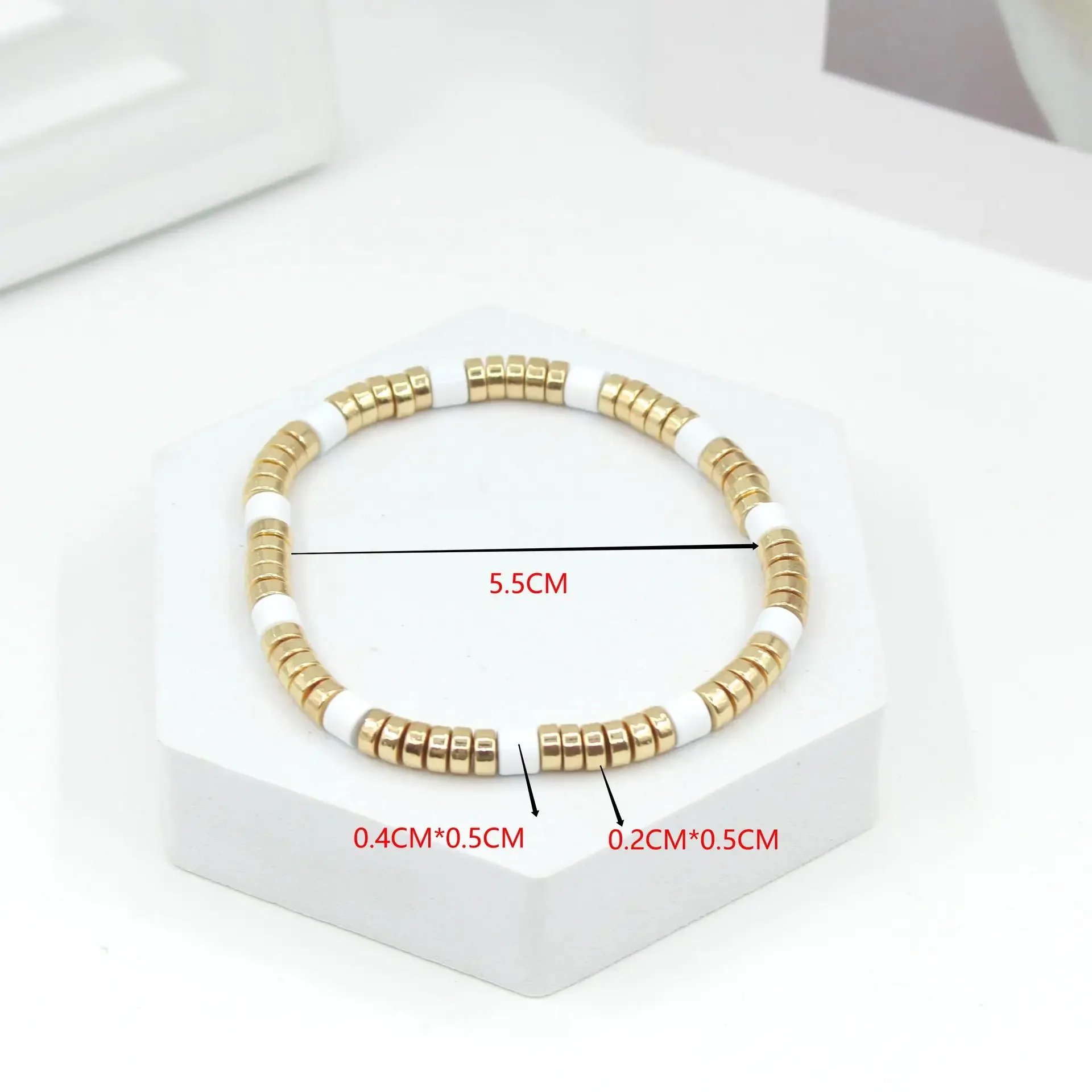 Bohemian Enamel White Cold Win - Ceramic Link Bracelet ulasan dan harga