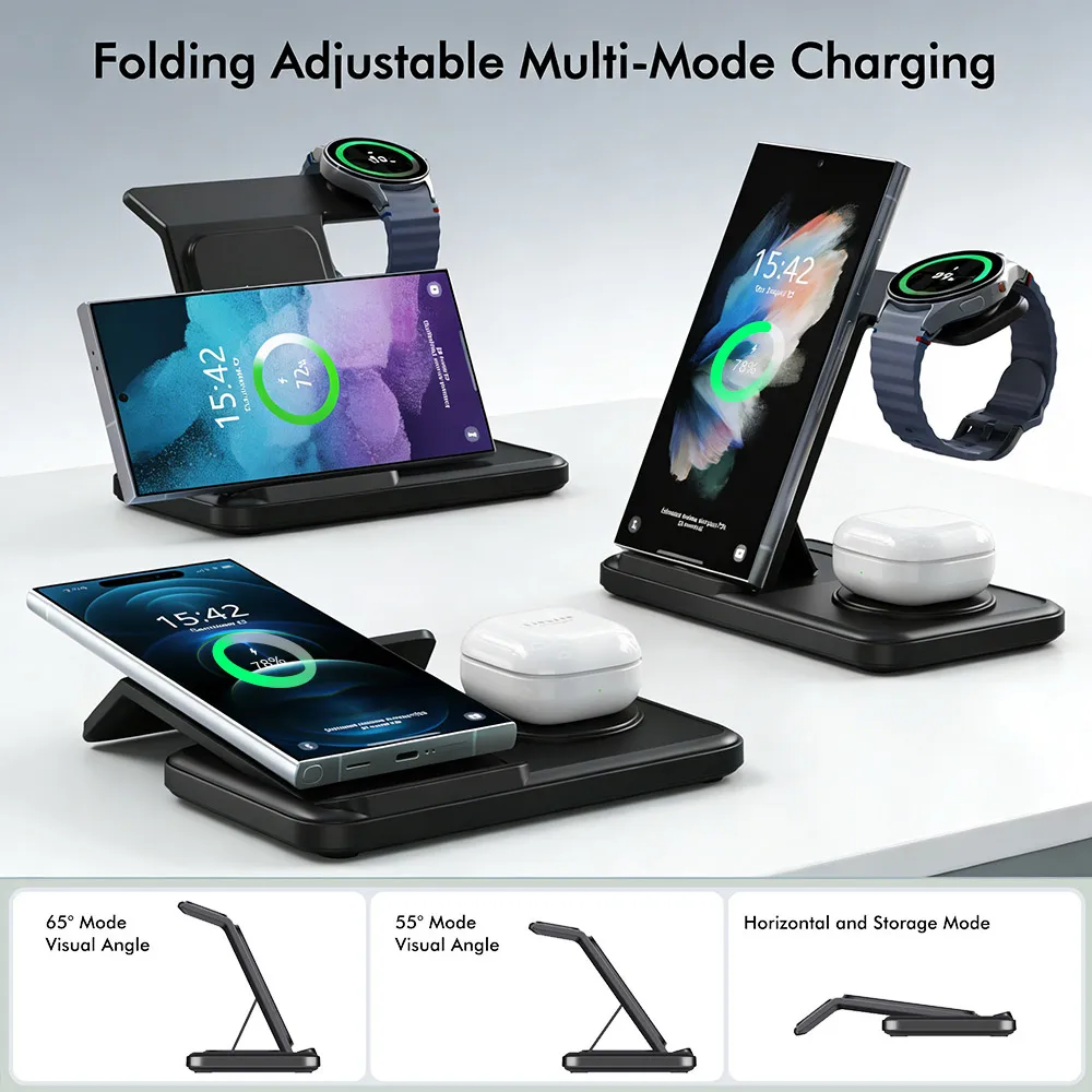3 IN 1 Wireless Charger Statio - Smartwatch Ac ulasan dan harga