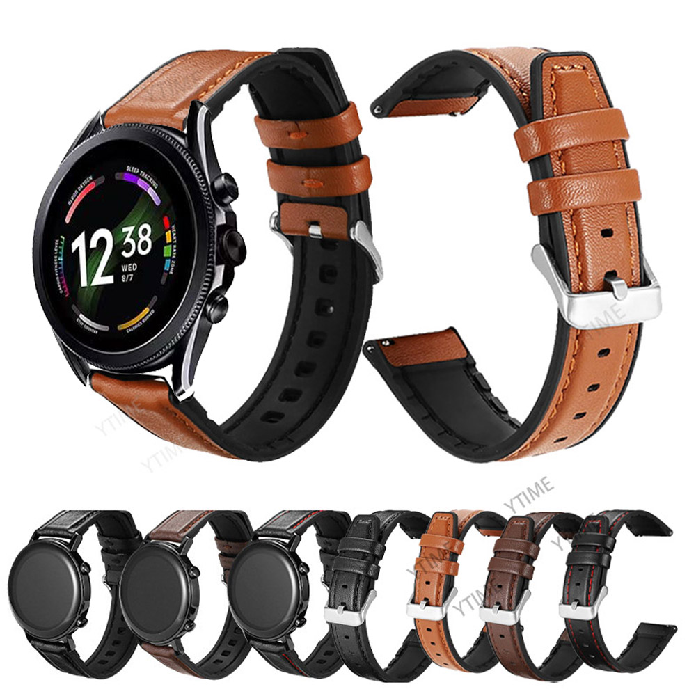 22mm Silicone Leather Band For - Fossil Smartwatch Accessories ulasan dan harga