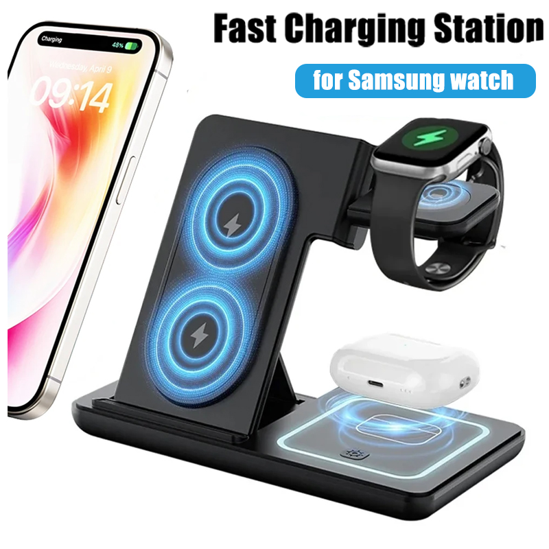 3 in 1 Foldable Wireless Charg - Watch Charger Cable ulasan dan harga