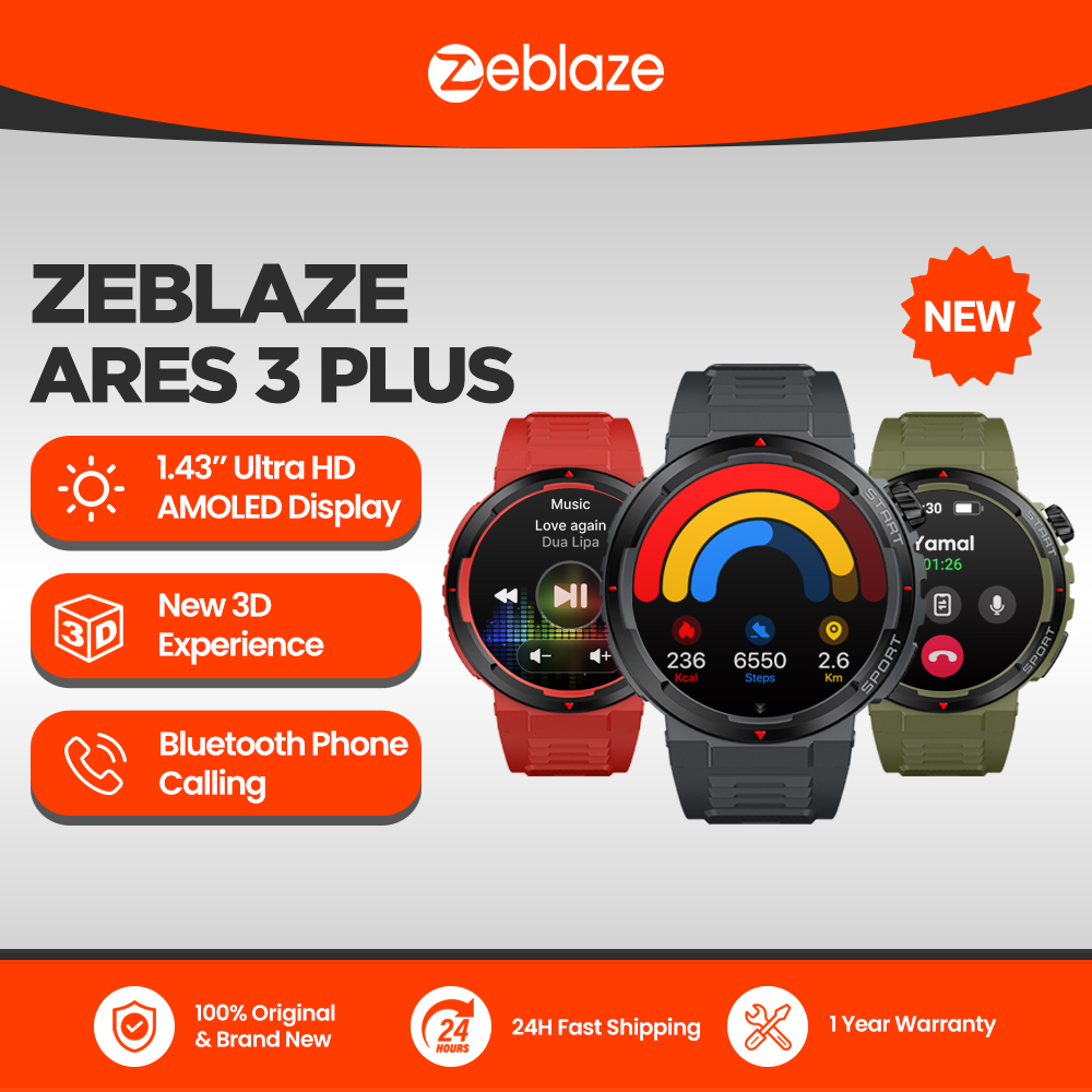 New Zeblaze Ares 3 Plus 1.43'' - Smartwatch X ulasan dan harga