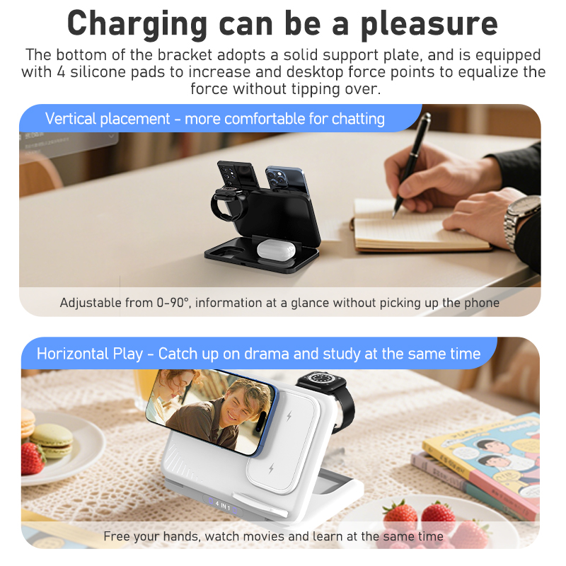4 in 1 Dual Phone Wireless Cha - Smartwatch Ac ulasan dan harga