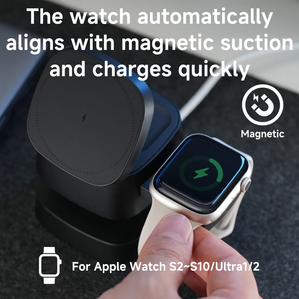 Magnetic 3 in 1 Wireless Charg - Watch Charger Cable ulasan dan harga