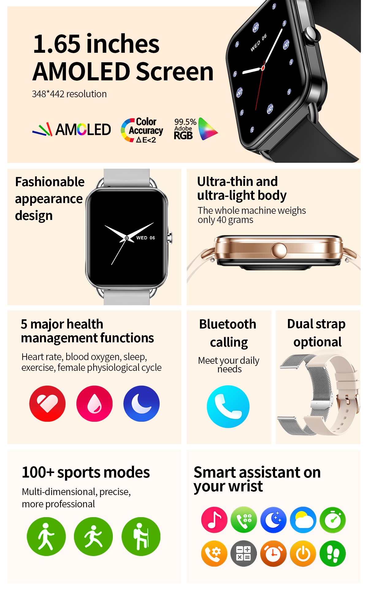 2024 Smart Watch Android Phone - Android Smartwatch Accessories ulasan dan harga